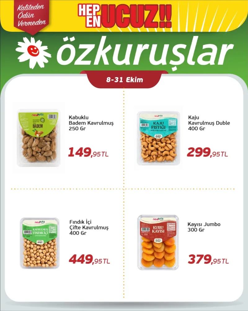 Özkuruşlar Gıda broşürü sayfa 1