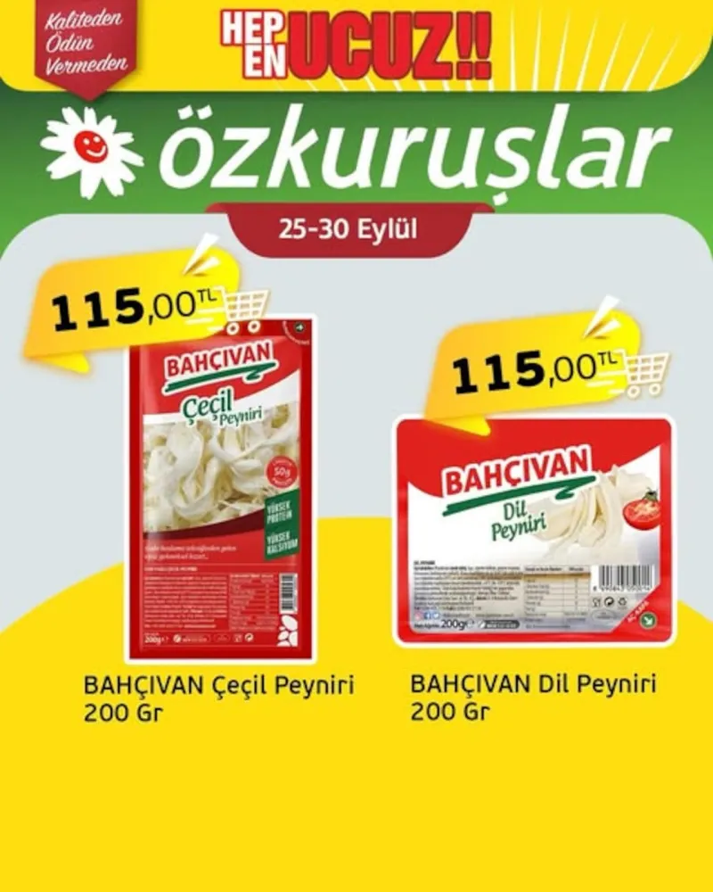 Özkuruşlar Gıda broşürü sayfa 1