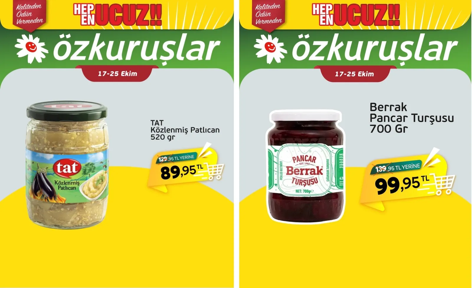 Özkuruşlar Gıda broşürü sayfa 1
