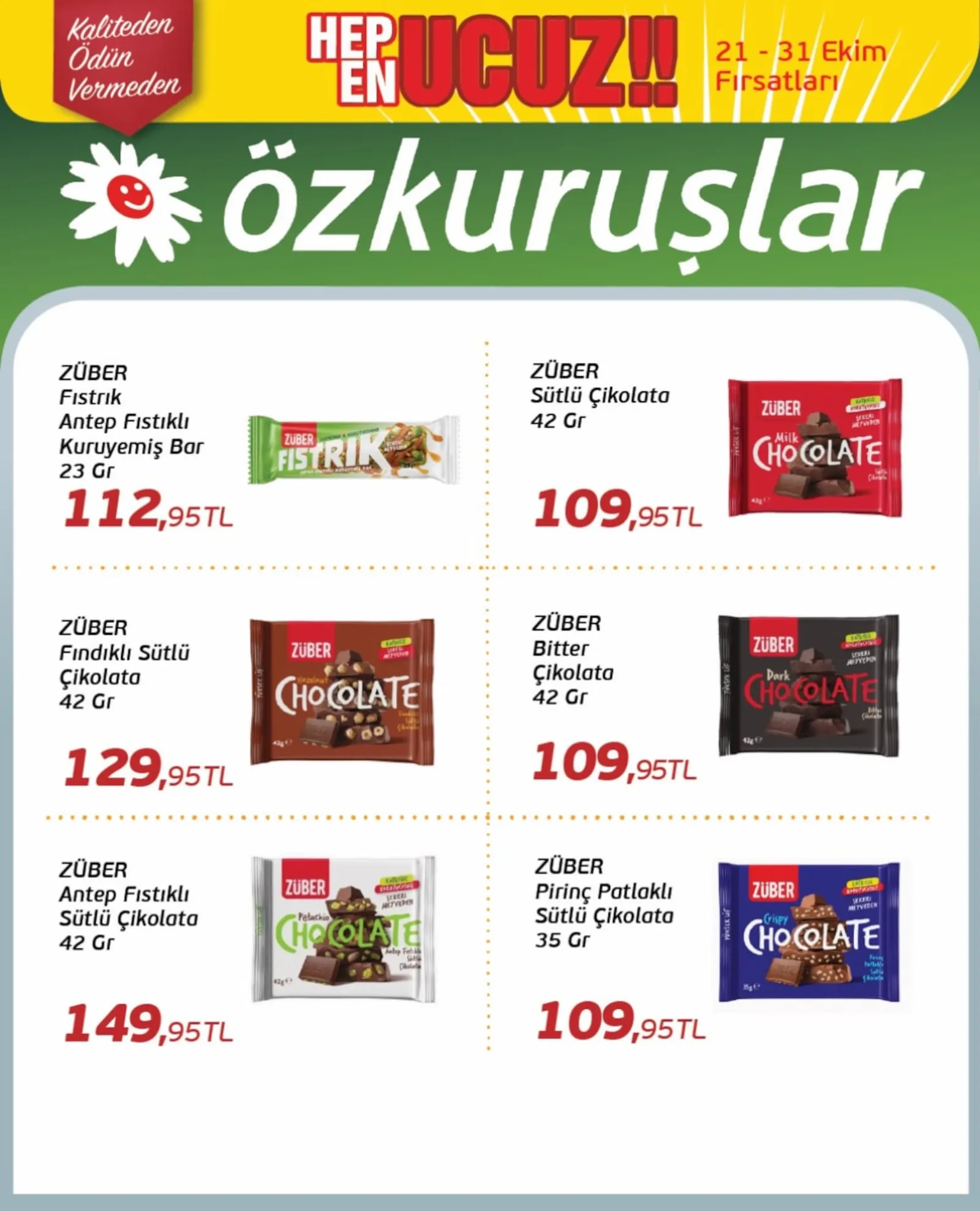 Özkuruşlar Gıda broşürü sayfa 1