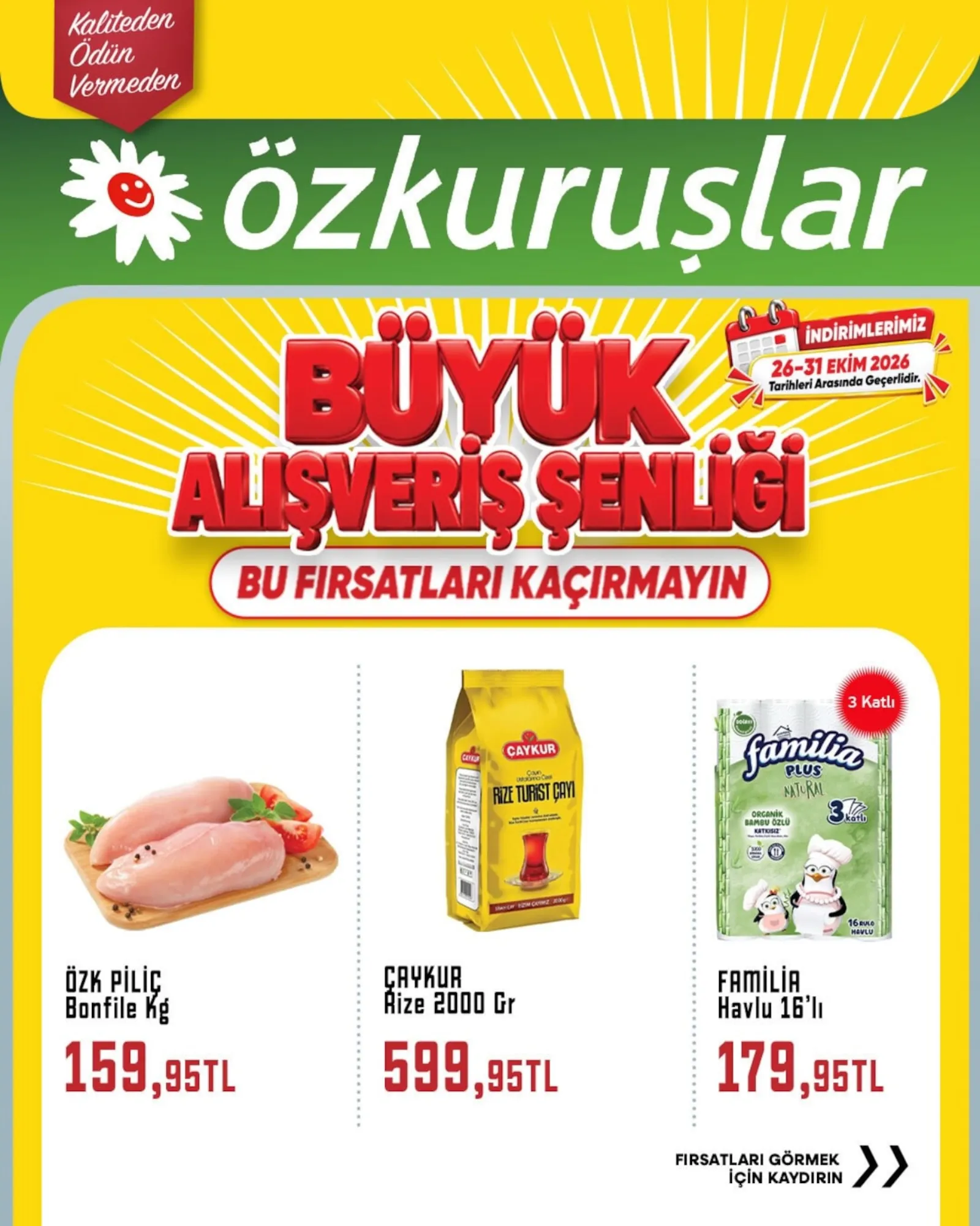 Özkuruşlar Gıda broşürü sayfa 1