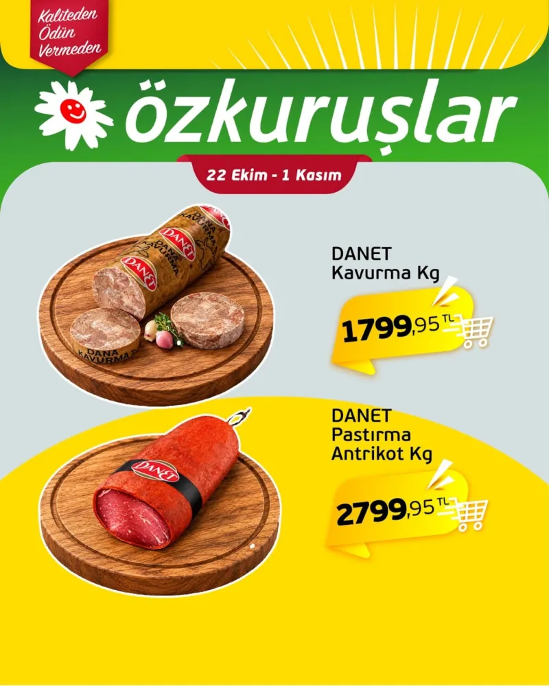 Özkuruşlar Gıda broşürü sayfa 1