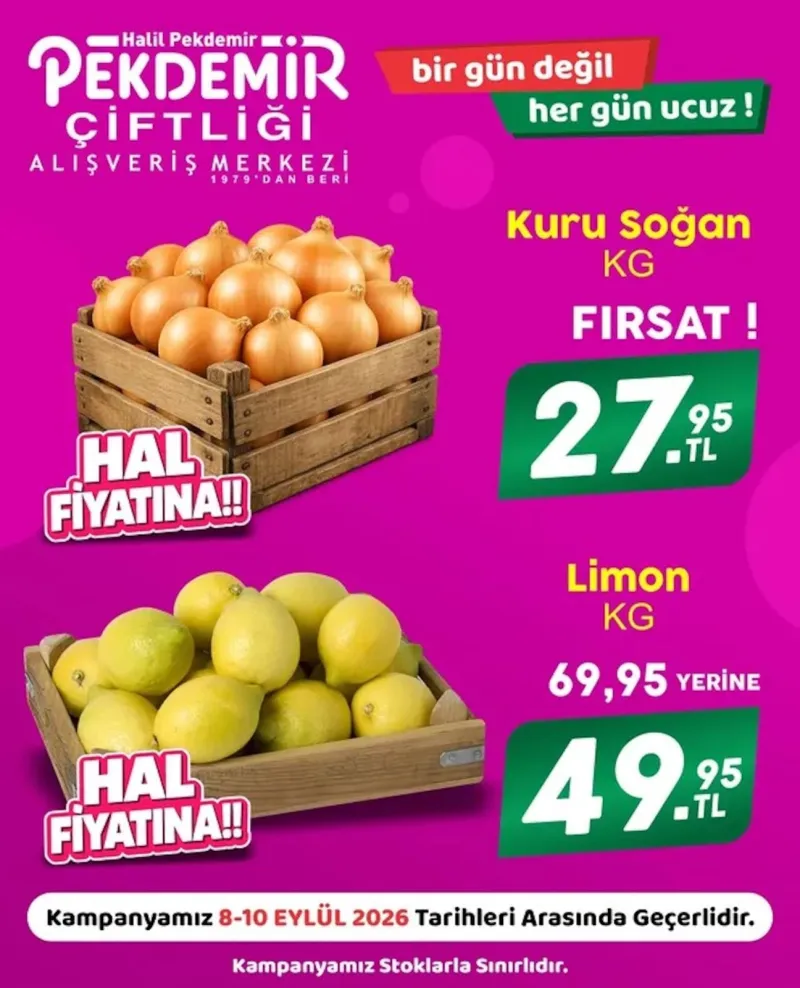 Pekdemir Market broşürü sayfa 1