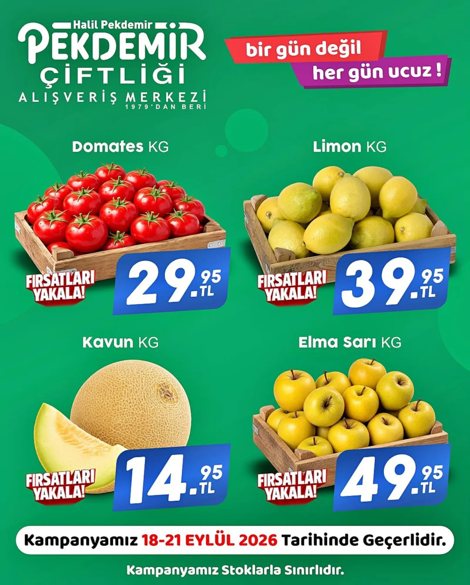 Pekdemir Market broşürü sayfa 1