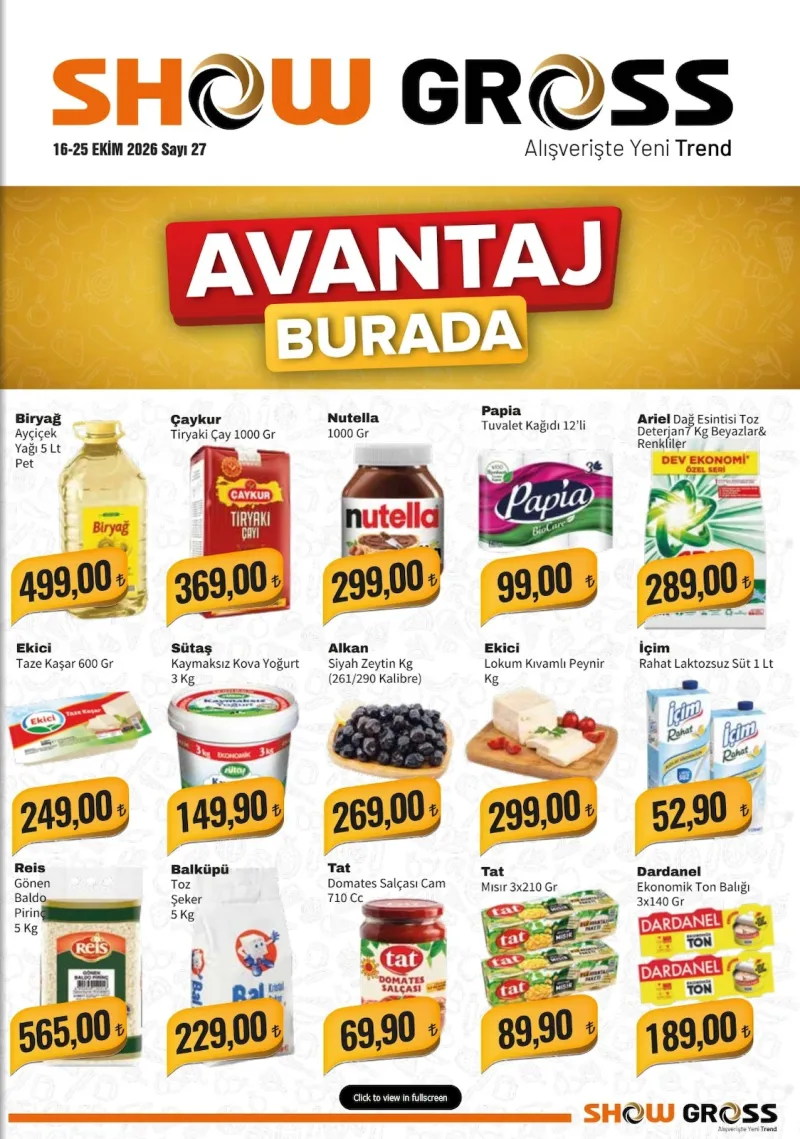 Show Gross broşürü sayfa 1