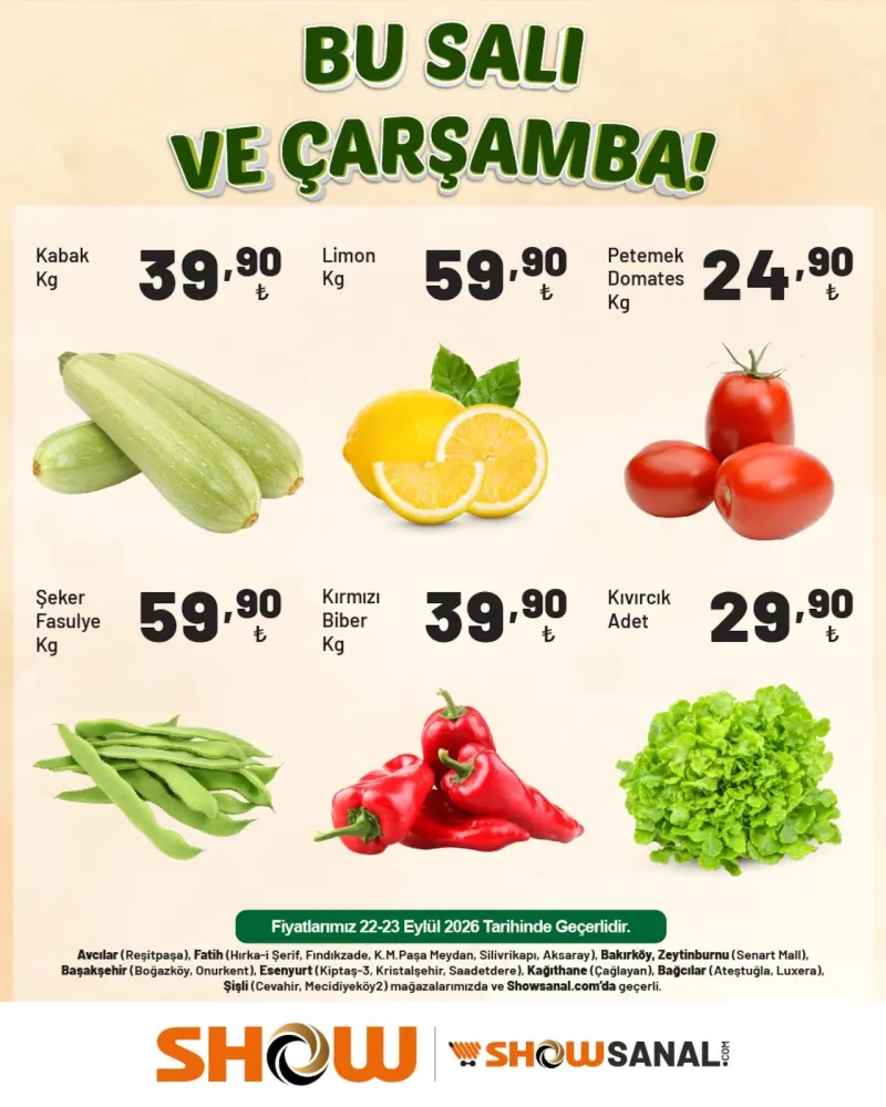 Show Market broşürü sayfa 1