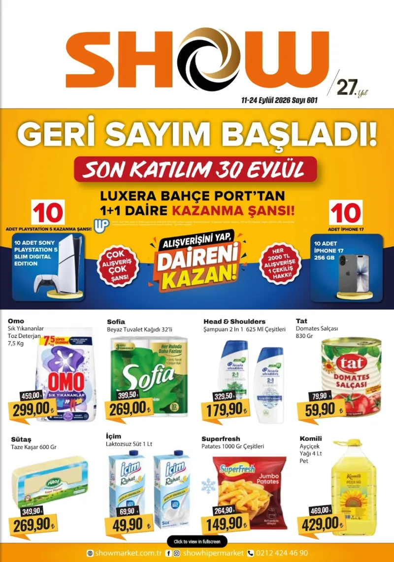 Show Market broşürü sayfa 1