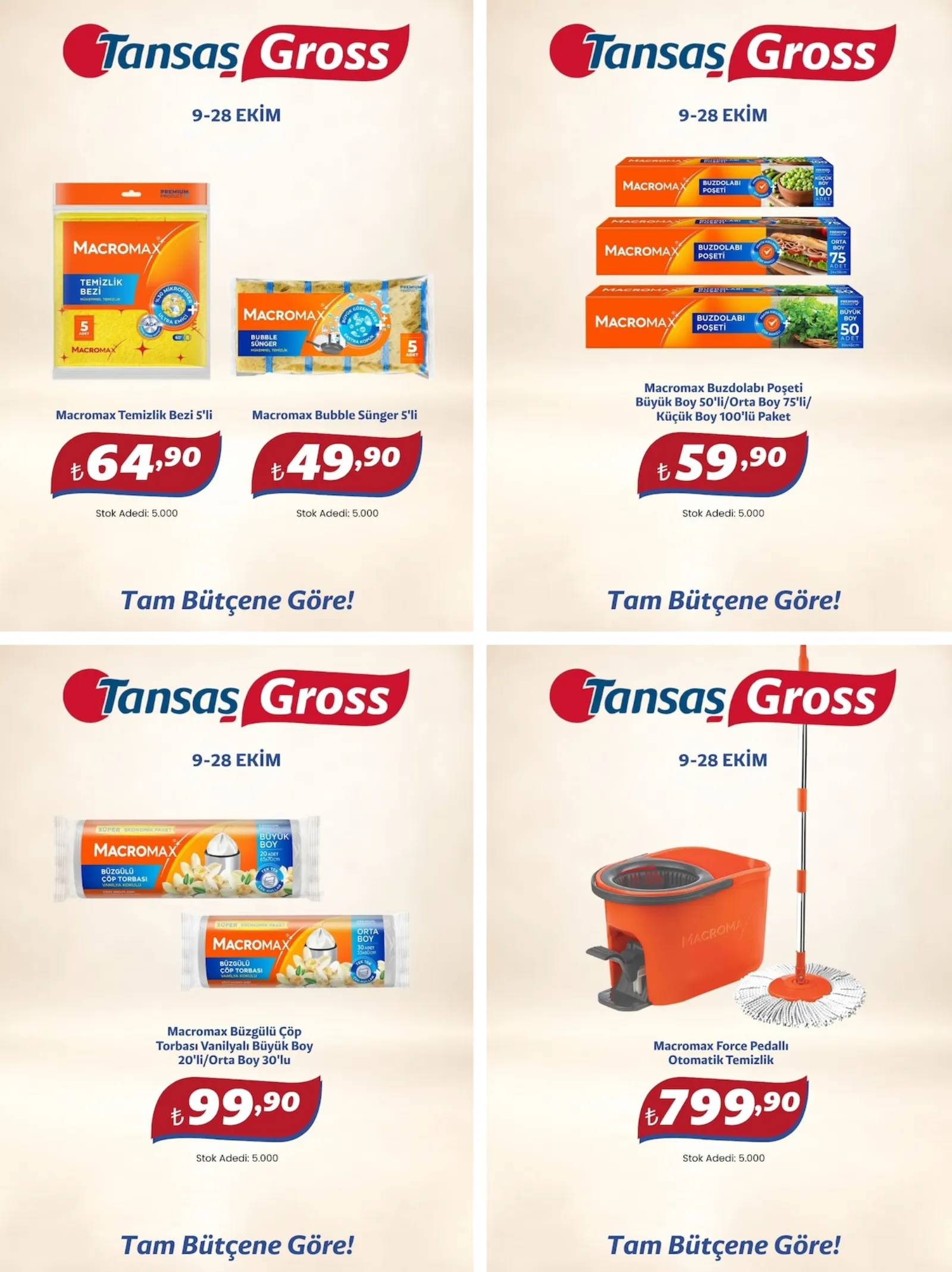 Tansaş Gross broşürü sayfa 1