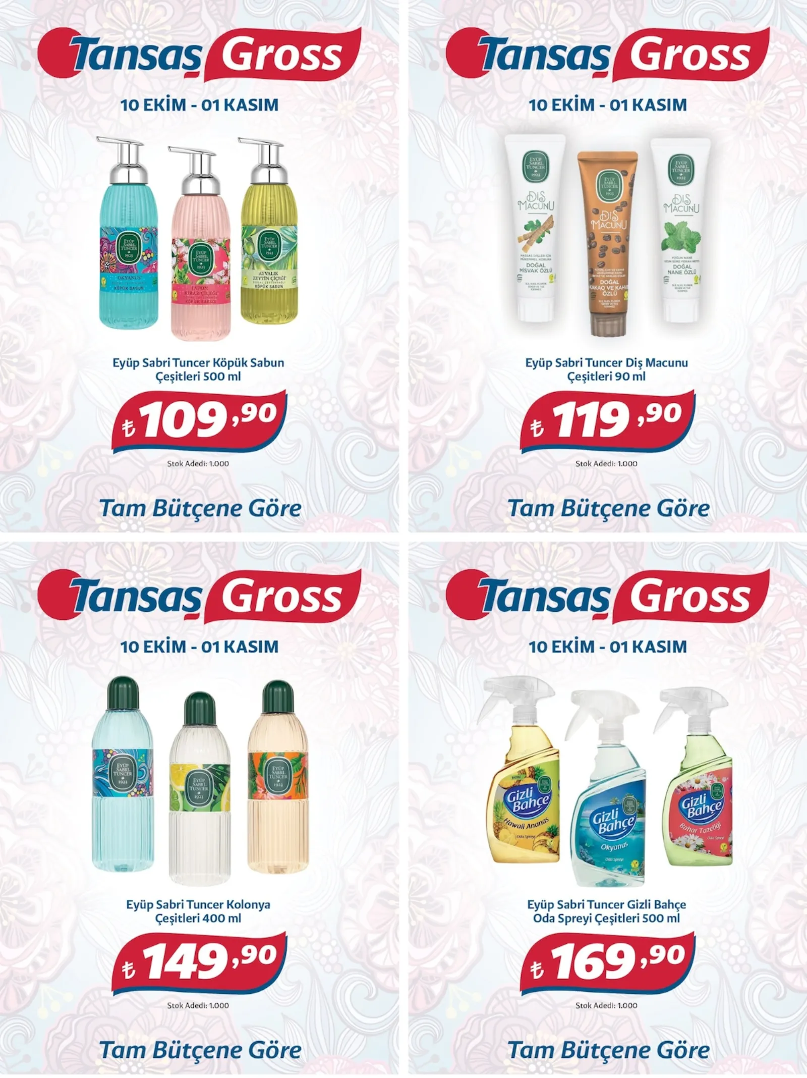 Tansaş Gross broşürü sayfa 1