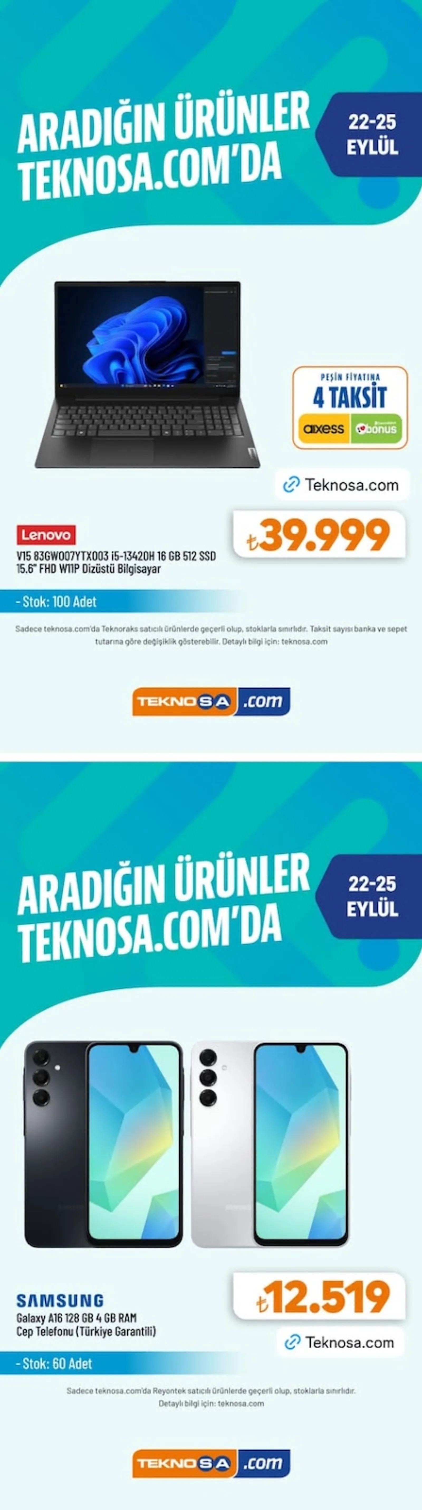 Teknosa broşürü sayfa 1