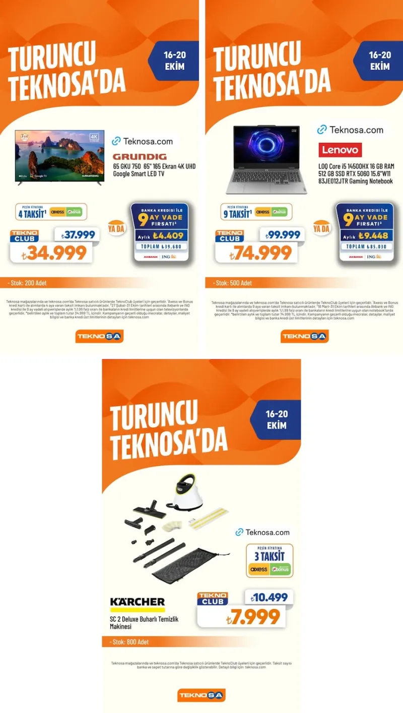 Teknosa broşürü sayfa 1
