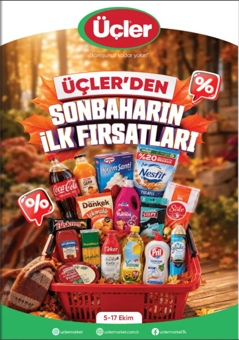 Üçler Market broşürü sayfa 1