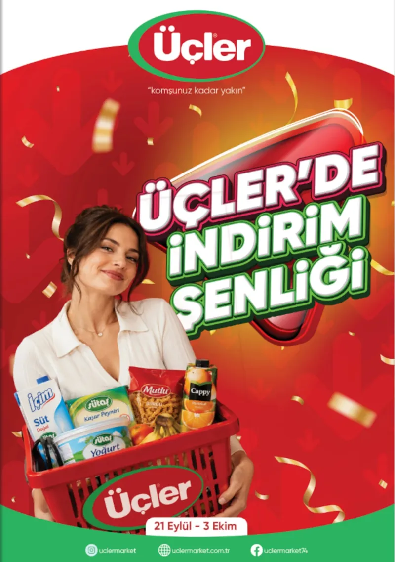 Üçler Market broşürü sayfa 1