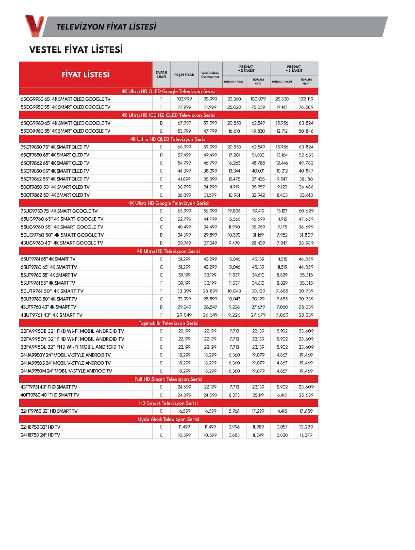 Vestel broşürü sayfa 19