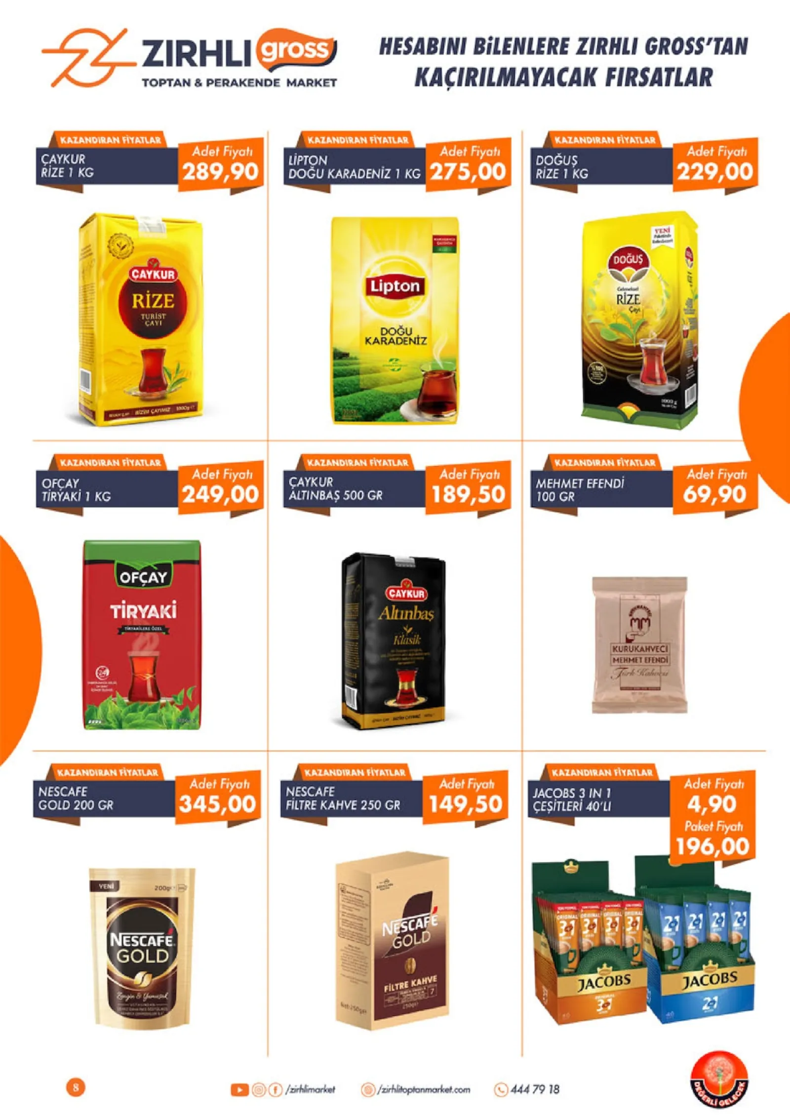 Zırhlı Toptan Market broşürü sayfa 8